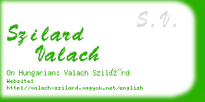 szilard valach business card